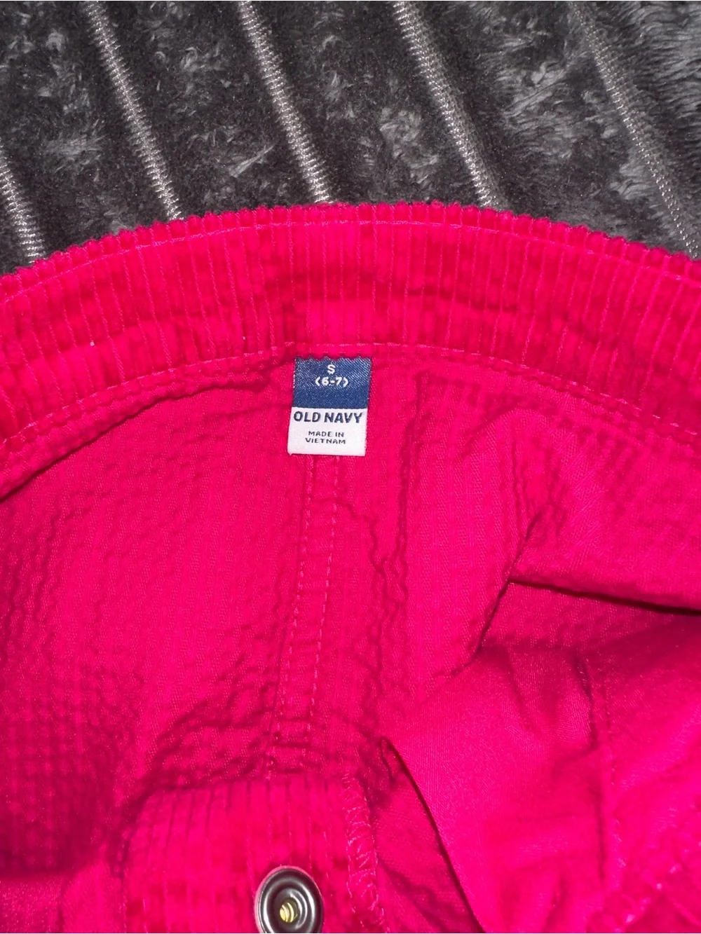 Old Navy girls Corduroy Button-Front Skirt in Black, Pink, and yellow